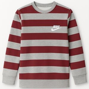 Nike Vintage Striped Red and Gray Shirt